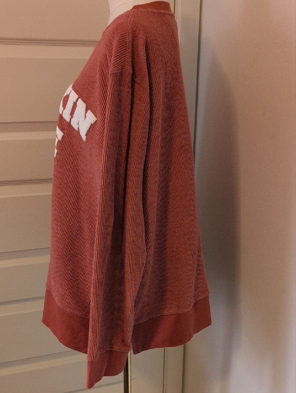 MARLEYLILLY Pumpkin Spice Crewneck Pullover Ribbed Rust Orange Plus Size 2X - Picture 5 of 10